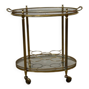 Desserte roulante, chariot - laiton