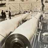 Old photography stereo, stereograph, luxury albumine 1903 English warship
