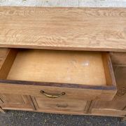 Renovated vintage Art Deco Parisian buffet in wood, 1940, 144cm.