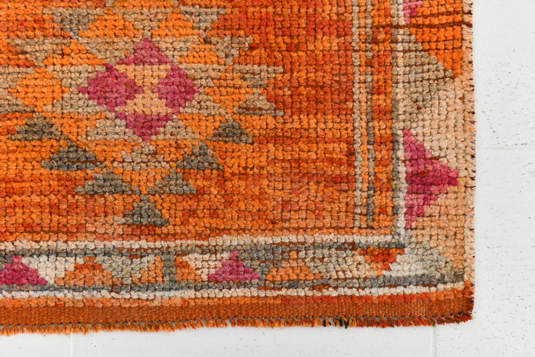 3x10 Pumpink Orange Vintage Runner Rug, 85x318Cm SK 22939