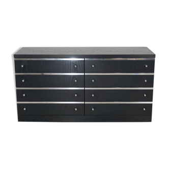 Commodity 8 black and chrome drawers