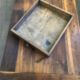 Grande table de ferme Bourguignonne en chêne époque XIX ème pieds fuseaux de forme obélisque