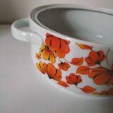 Vintage Wunsiedel Bavaria soup tureen – 70s orange pop flowers
