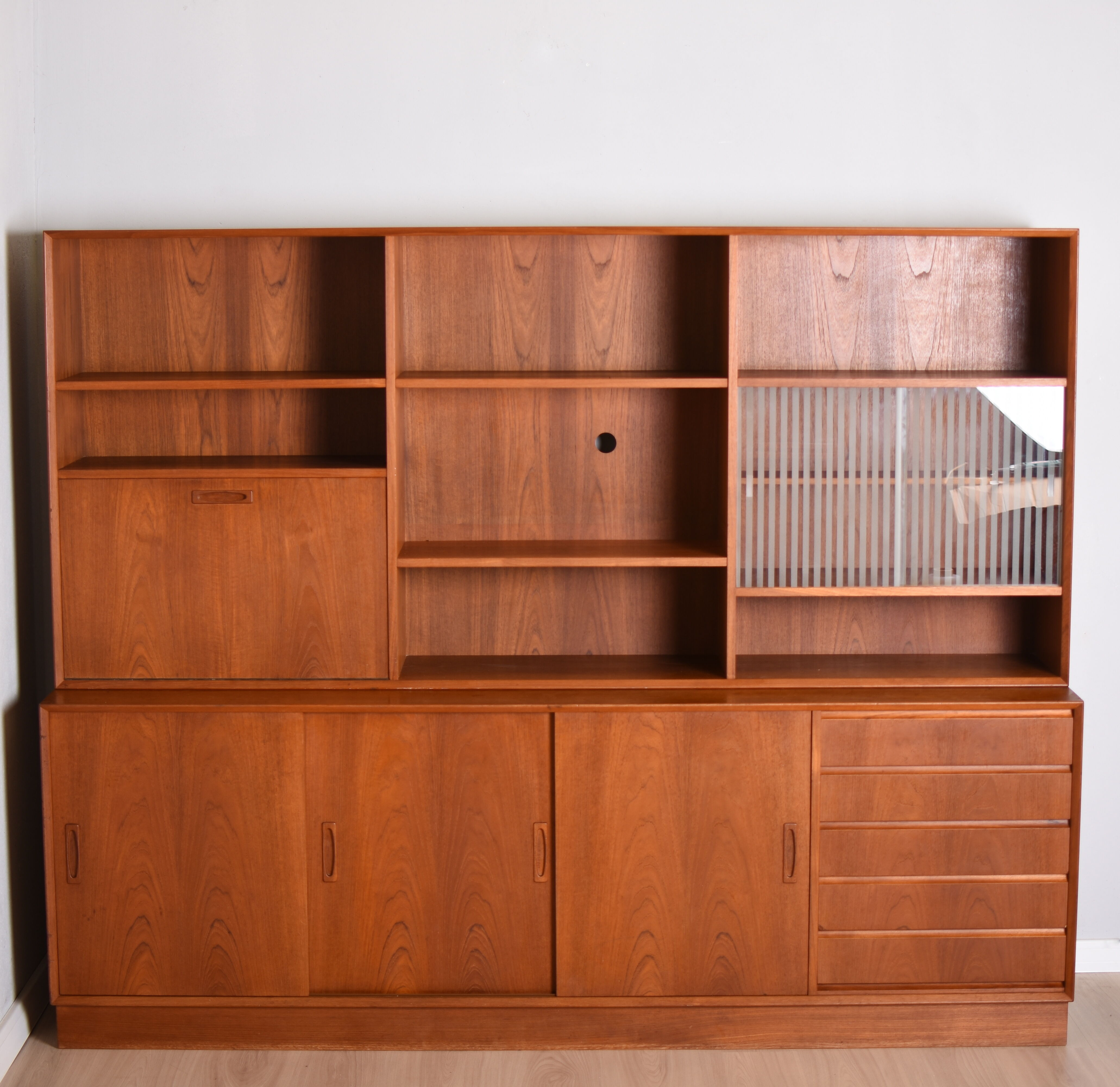 Teak bookcase, Denmark, 1970s