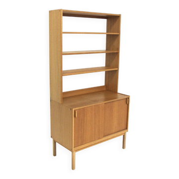 Bibliothèque scandinave en chêne, Bertil Fridhagen, Bodafors, Suède, 1960