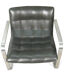 Modern leather and steel armchair