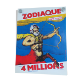 Affiche originale loterie nationale  zodiaque Sagittaire 1985