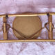Rattan coat rack and vintage mirror