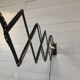 XL black scissor lamp from PeHaWe Leuchten Dresden, German 1940s