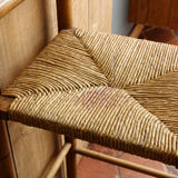 Mulched high chair, turned wood