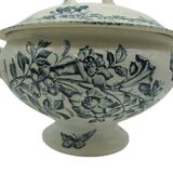 soup tureen Badonviller Théophile Fenal jasmine and butterflies decor