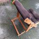Kon-tiki armchair Ikea wood velvet Gillis Lundgren vintage