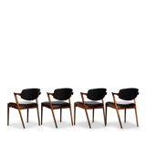Danish Design Rosewood Reupholstered Z-chair by Kai Kristiansen, set of 4