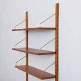 Poul Cadovius teak wall unit with a desk and 3 shelves, Denmark, 1960s