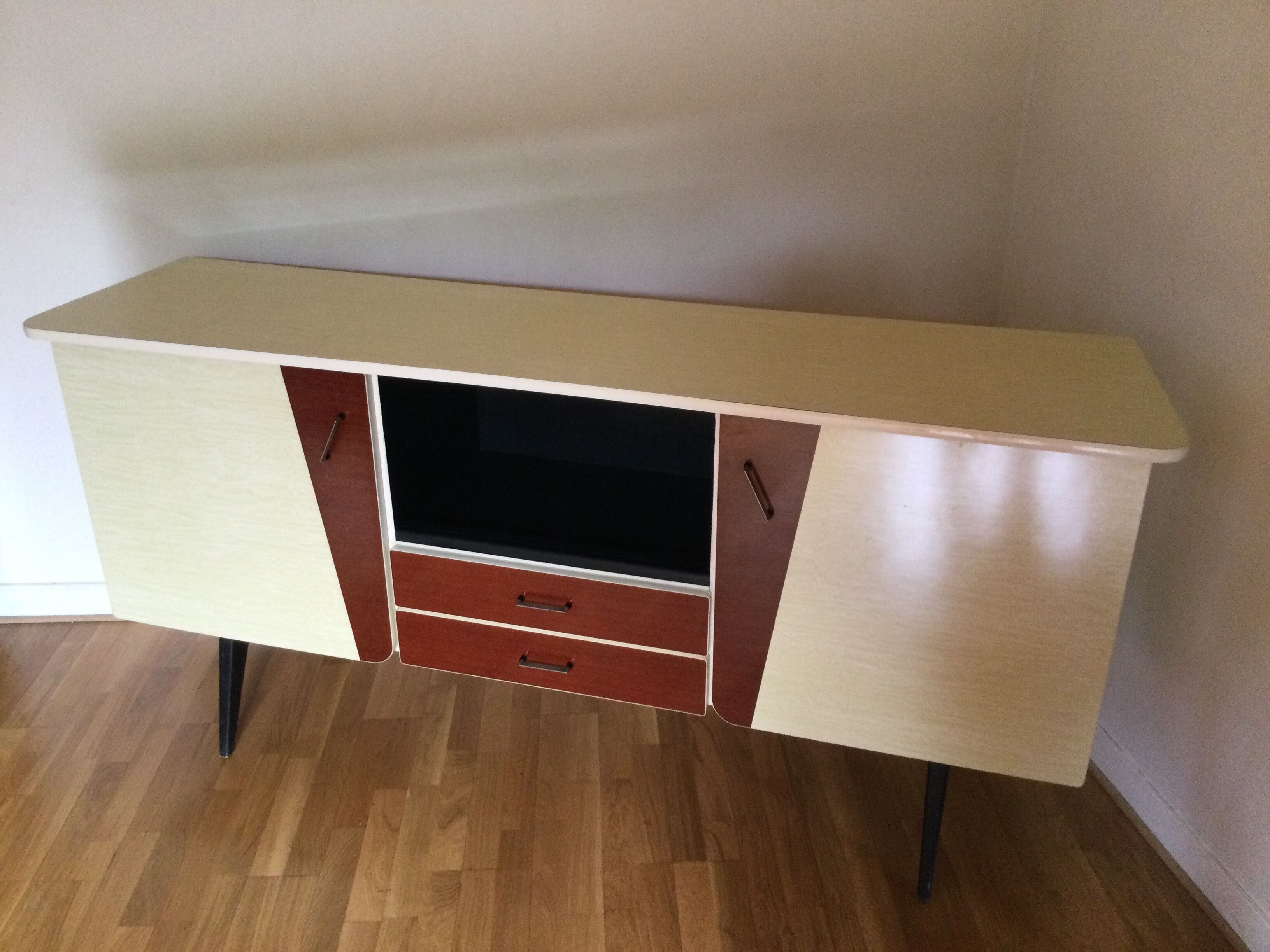 Enfilade vintage bois et formica
