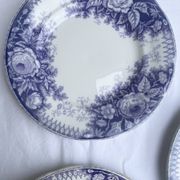 Assiettes dessert Sarreguemines modèle Jardinière XIXEME