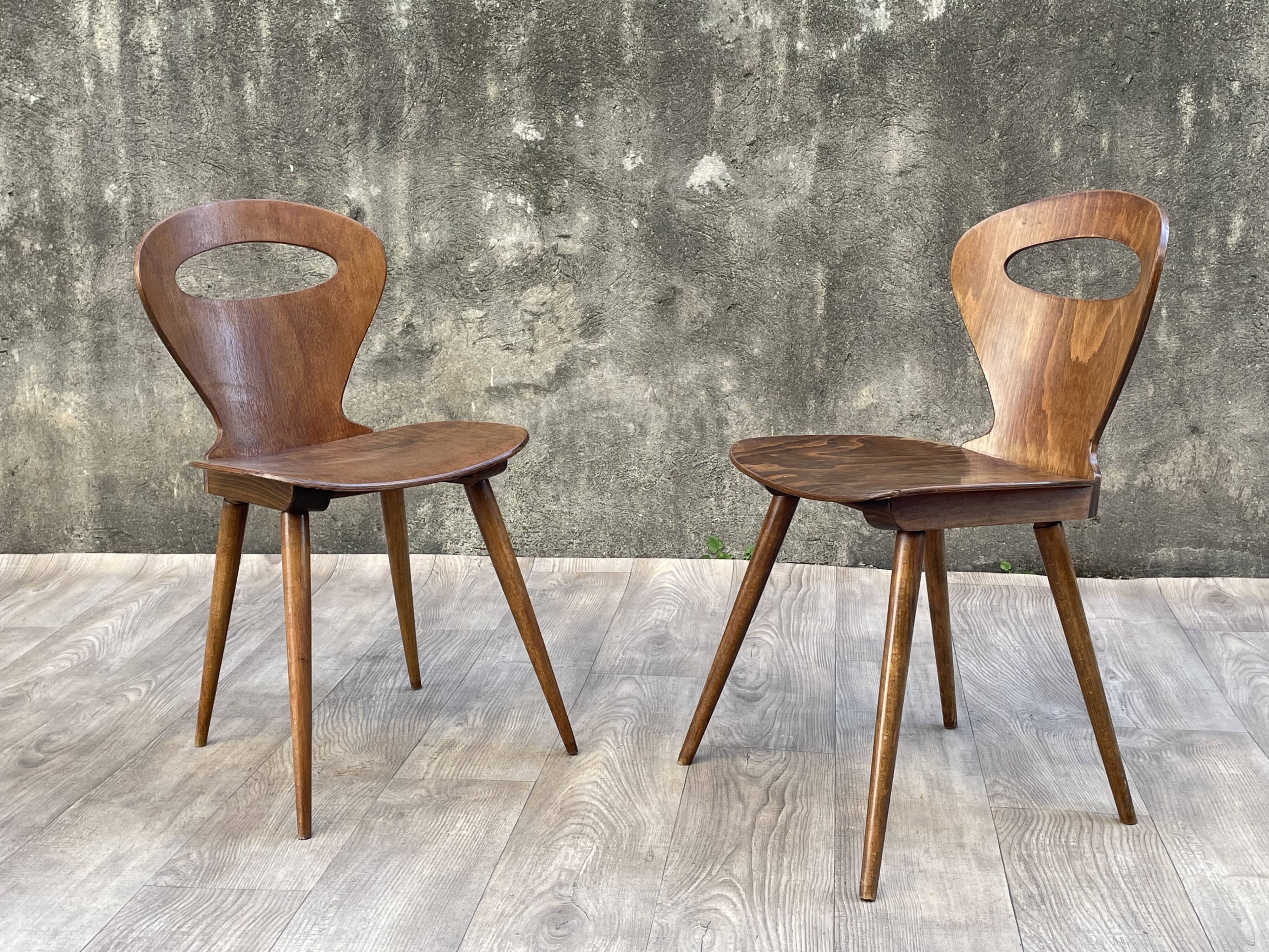 Pair of Baumann ant bistro chairs