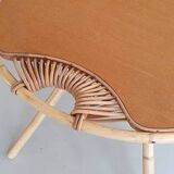 Rattan side table, 1950's