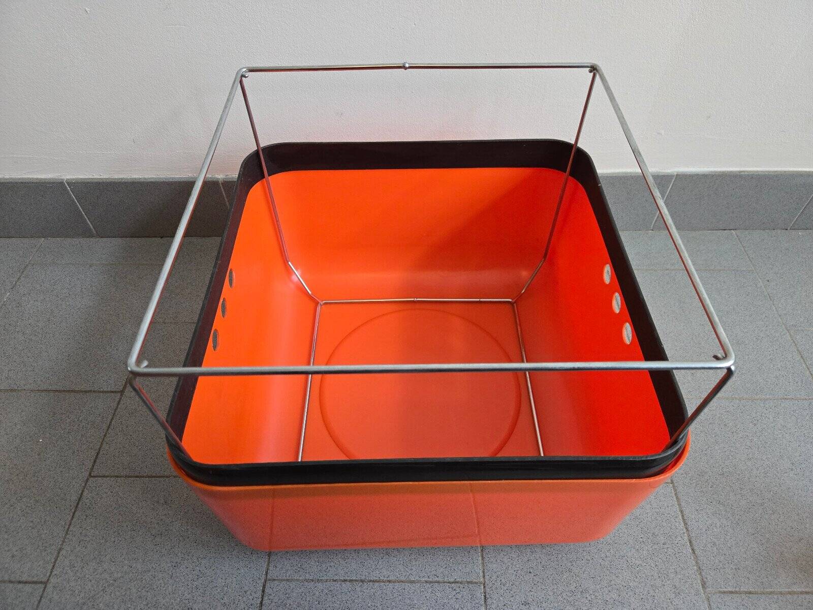 Vintage Orange Document Cube Jean Garçon for Formag 1970s Space Age