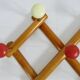 Wall coat rack, accordion, 8 hooks, 50s-60s