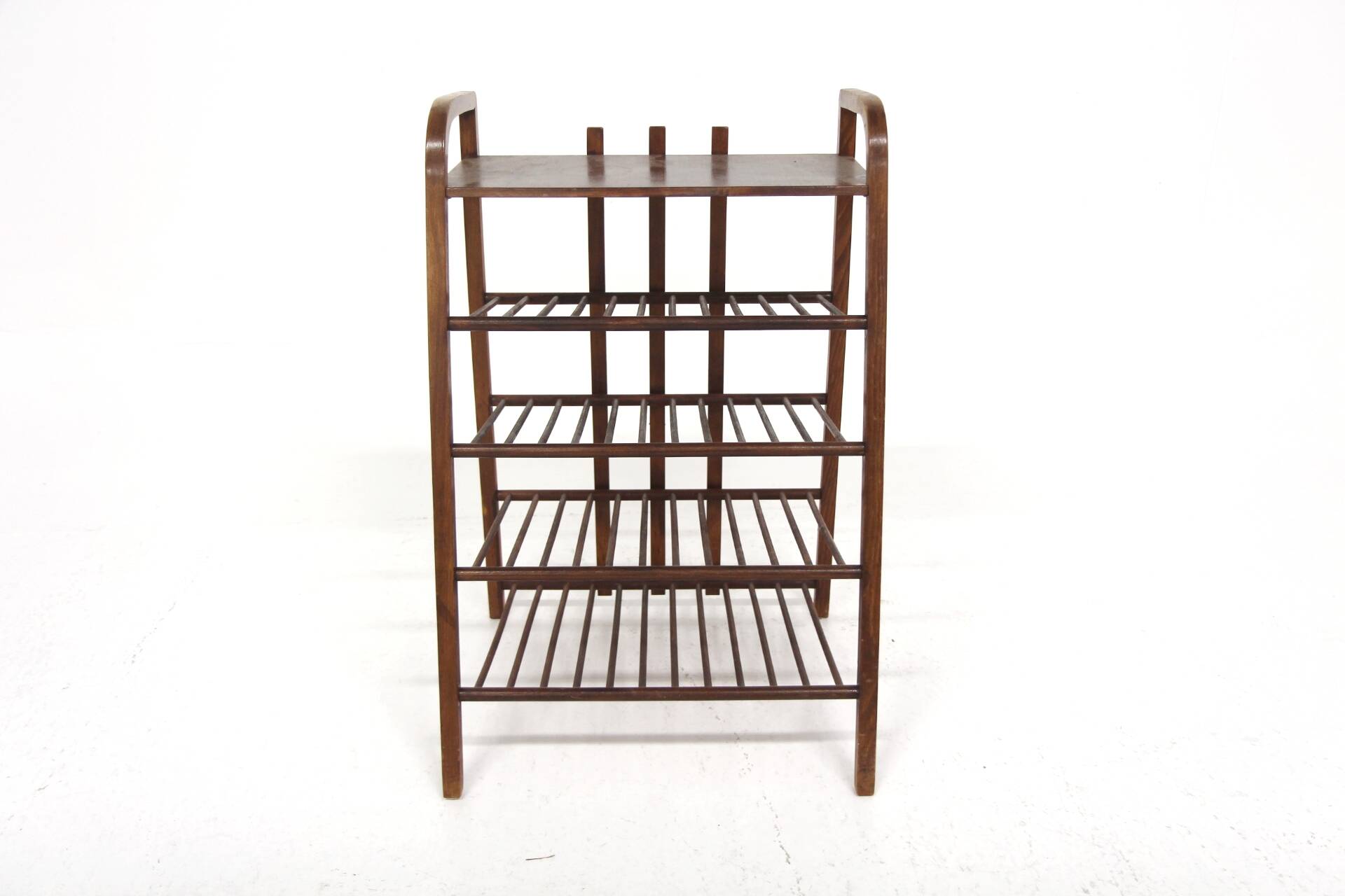Scandinavian beech magazine rack, Sweden, 1960