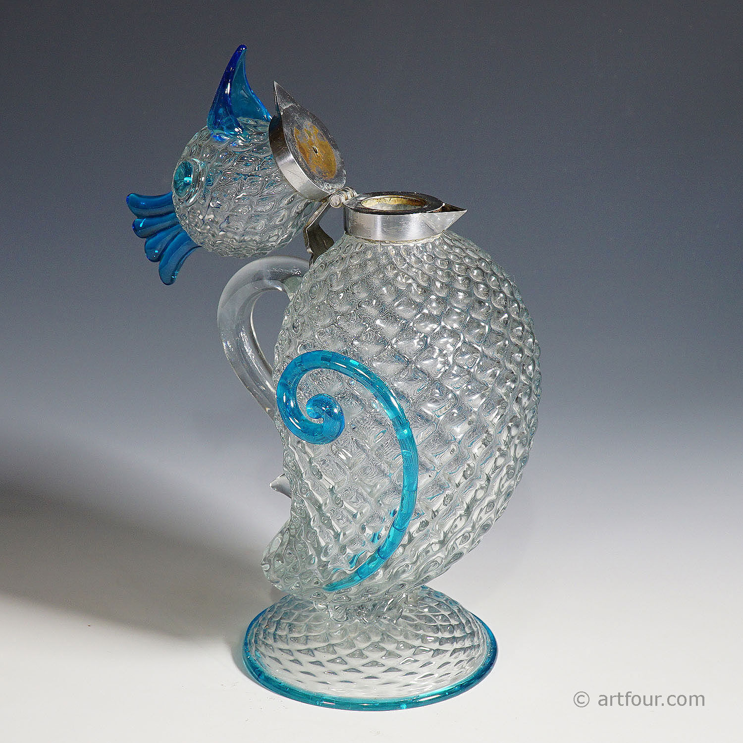 Cruche en verre d'art par Flavio Poli pour Seguso Vetri d'Arte vers 1962