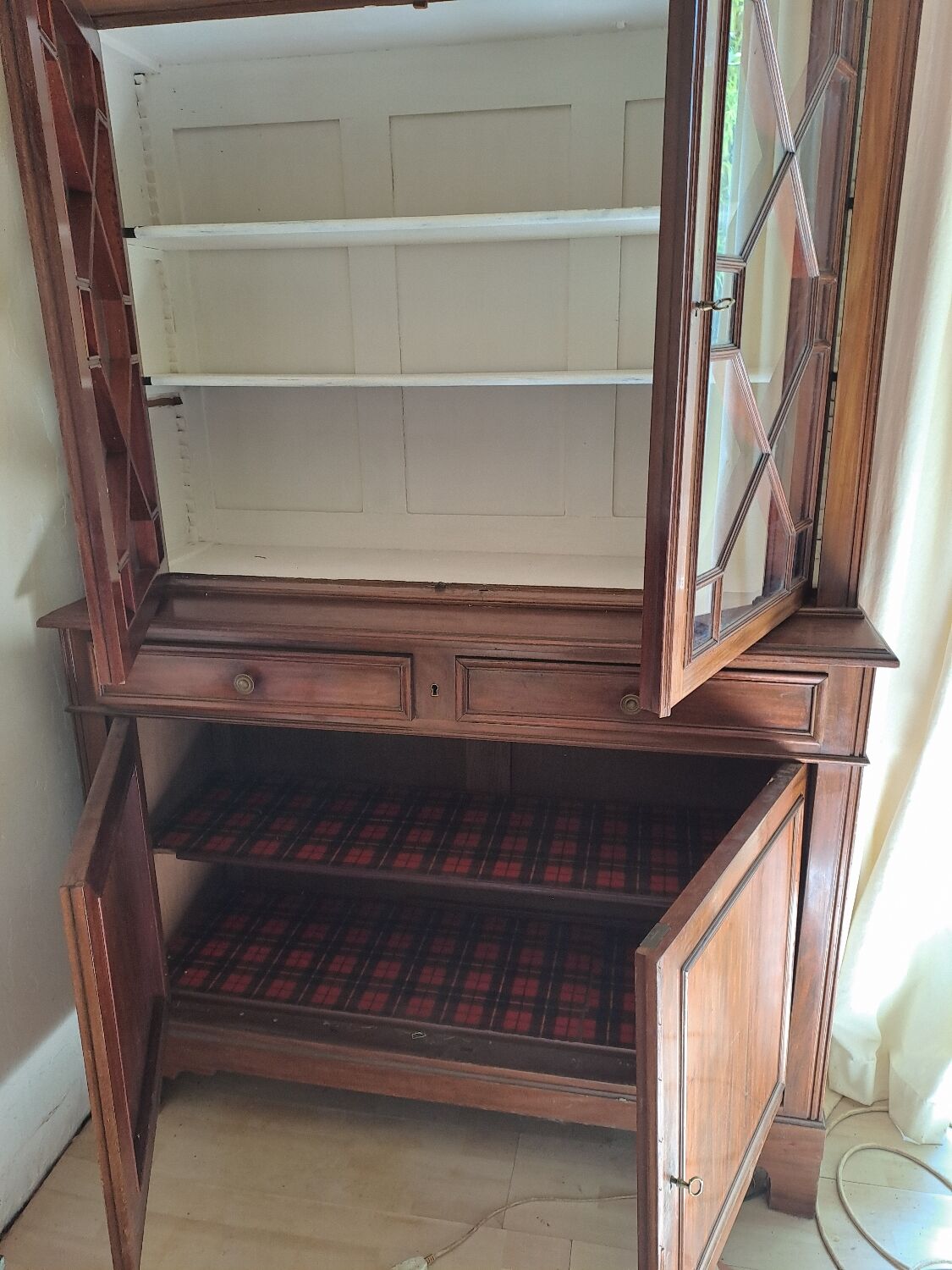 English dresser with 2 mahogany bodies 50s