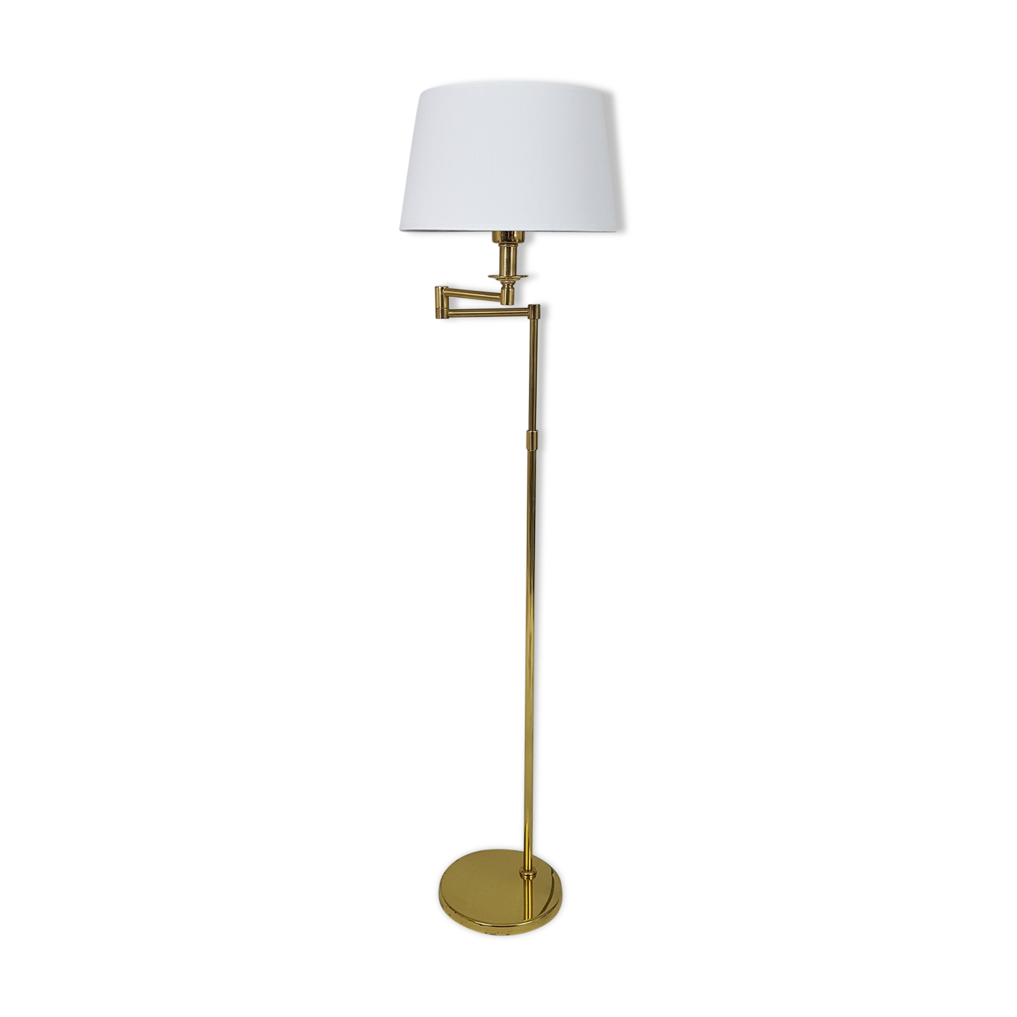 Articulated floor lamp light vintage brass gold Deknudt
