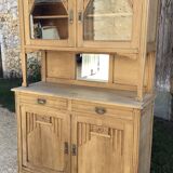 Two-body oak sideboard from the 1940s; stripped