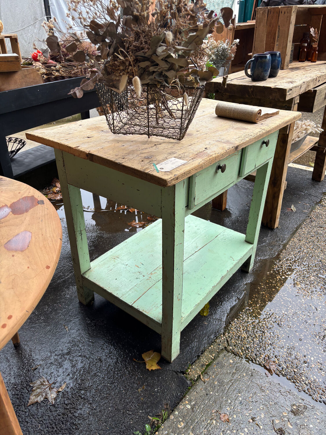 Meuble d’atelier vert