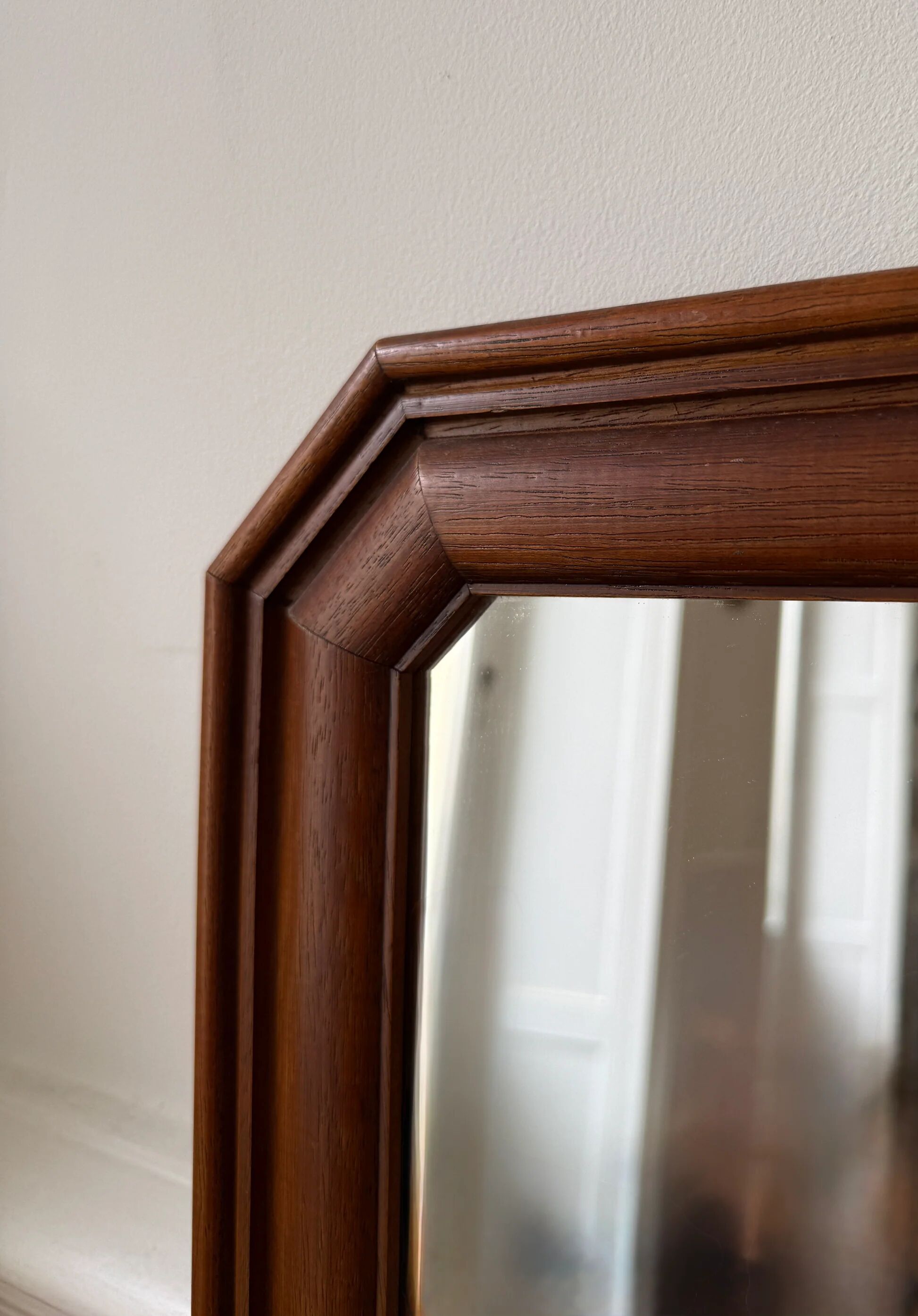 Antique wooden framed mirror