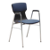 Chaise Eromes fourmi ébène et chrome avec accoudoirs et coussin