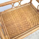 Rattan storage chest of drawers with 3 drawers