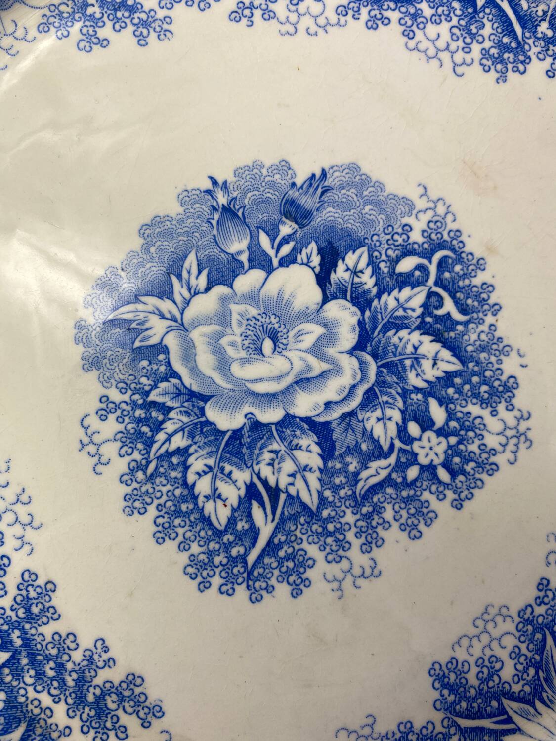 Old Sarreguemines earthenware dish
