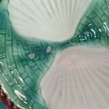 Majolica shell dish