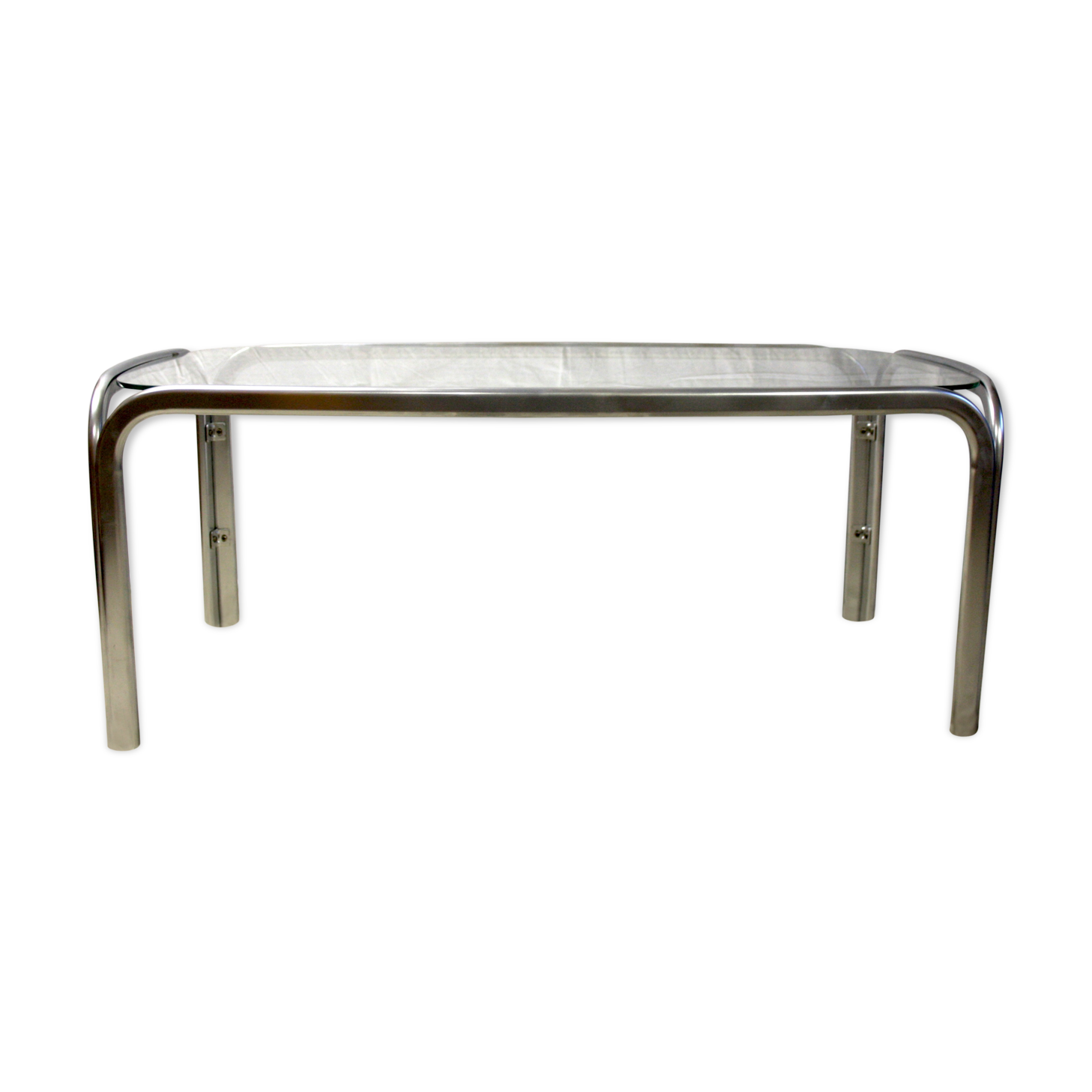 Coffee table - metal and glass - circa 70