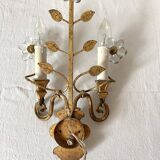 Murano glass flower and foliage wall light Baguès