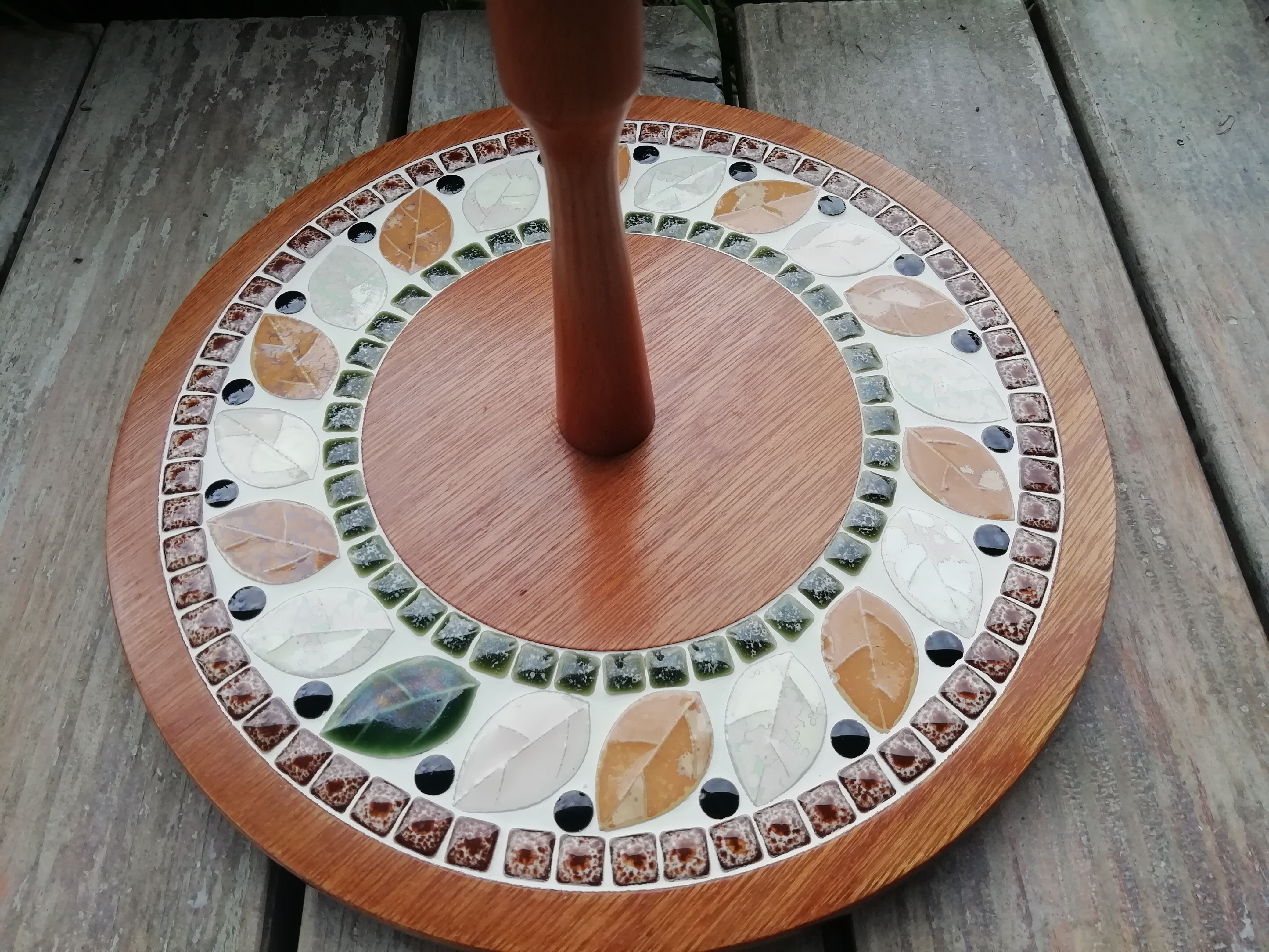 Ceramic wood cheese platter