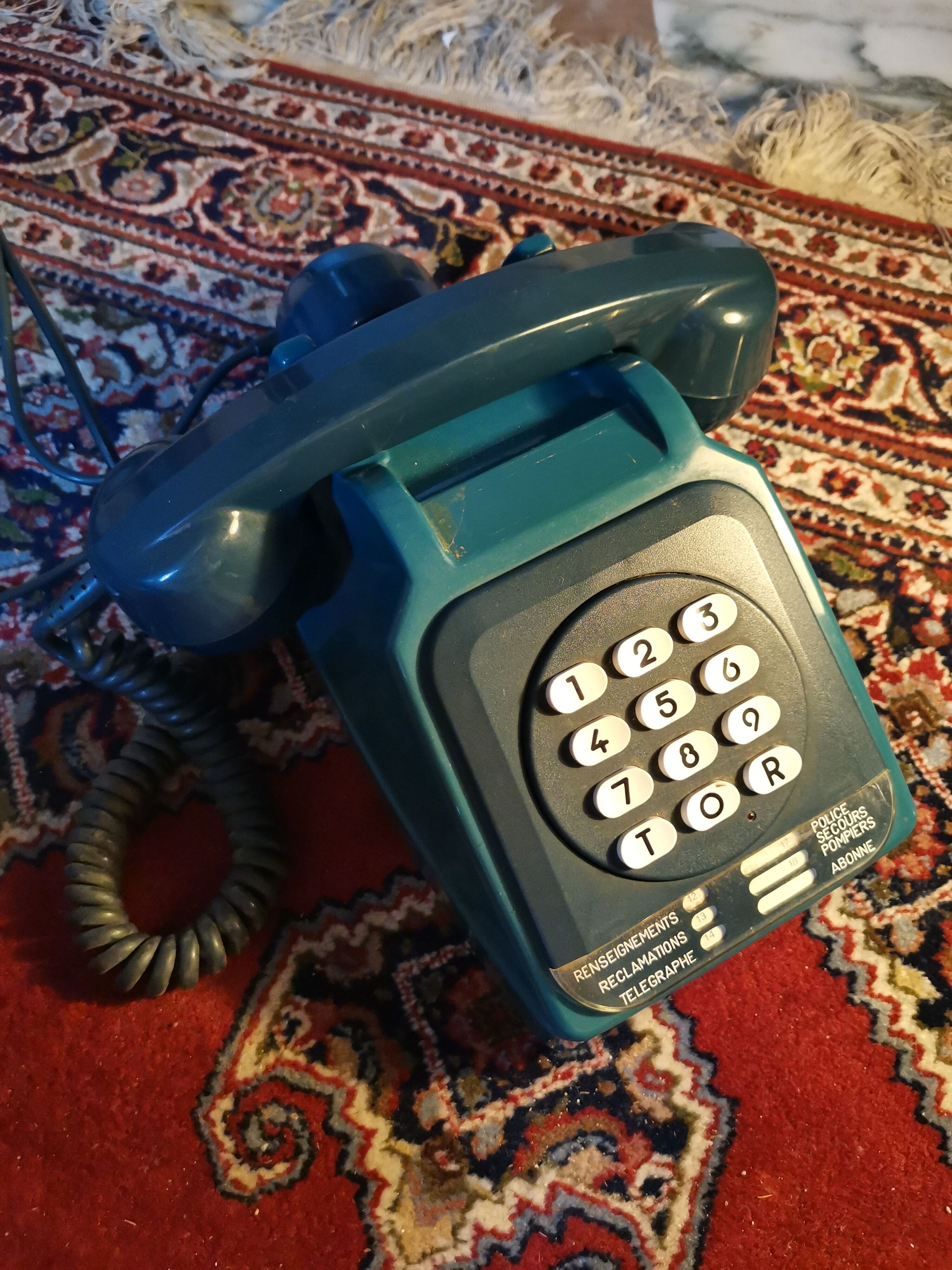 Vintage blue phone