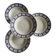 Set of 4 Vincennes earthenware soup plates, Paris.