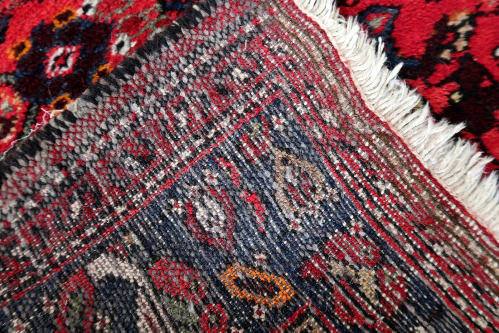 Handmade vintage Persian Hamadan rug 103cm x 142cm 1970s - 1C1170