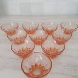 Lot de 10 coupelles style rosaline