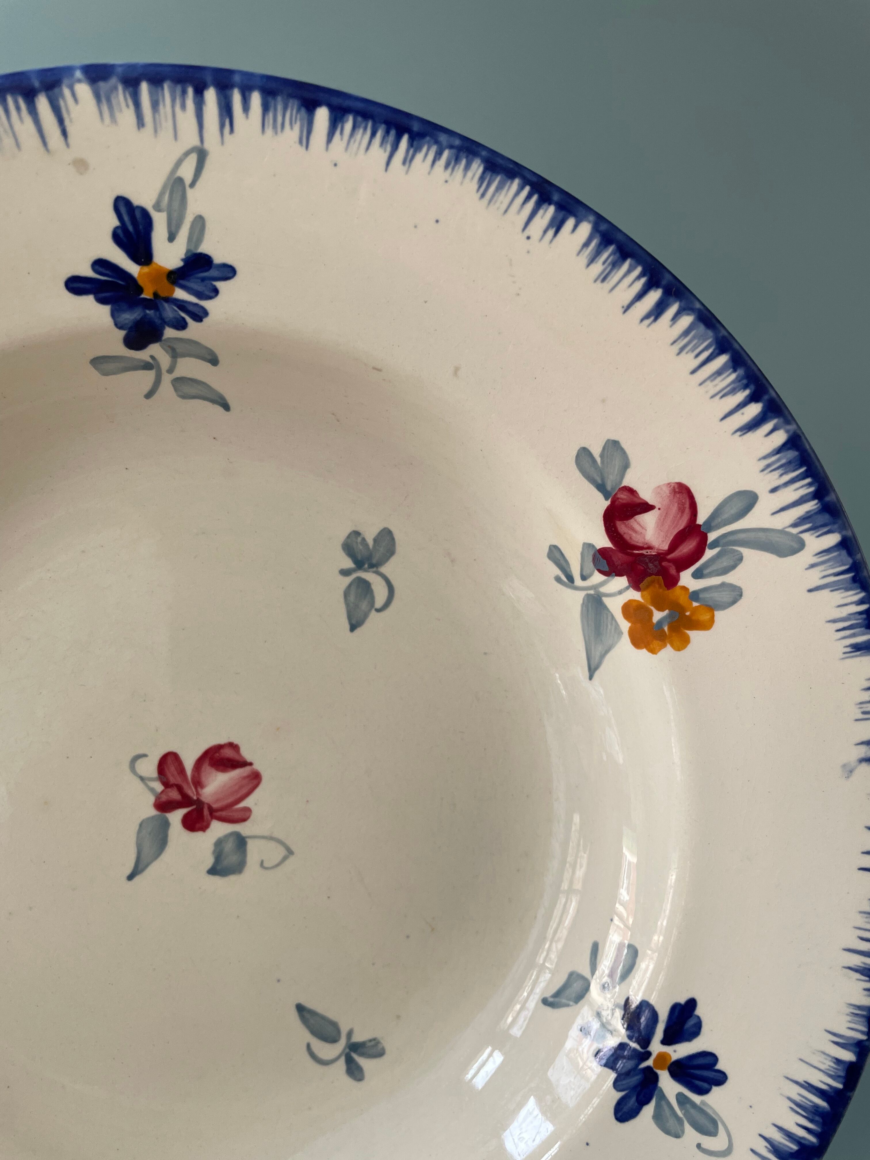 Set of 8 hollow plates model "Dannemarie" Sarreguemines