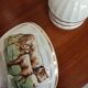 Set 6 bowls cow creamer semi porcelain old