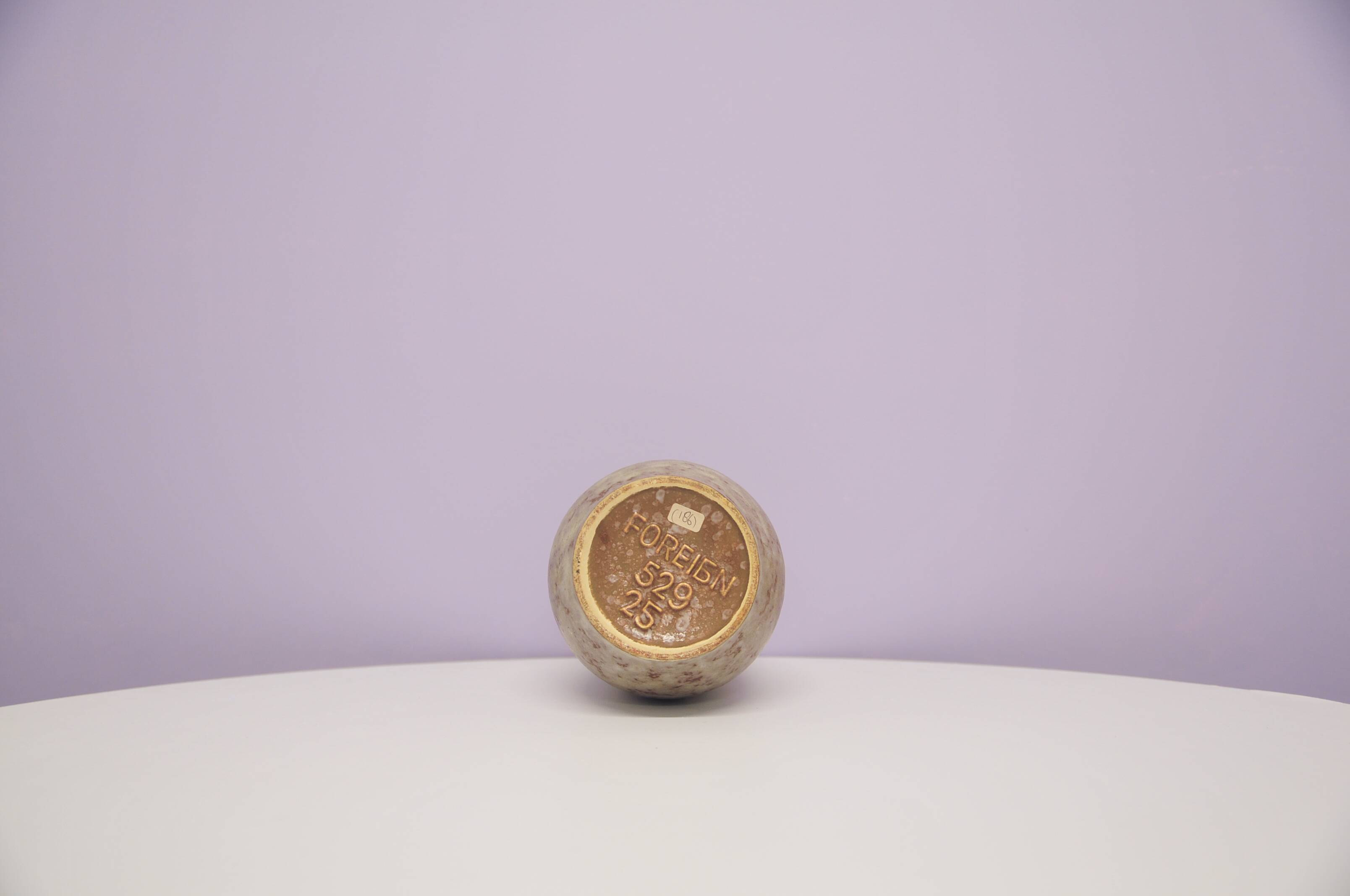 vintage painted mottled taupe West Germany vase Foreign