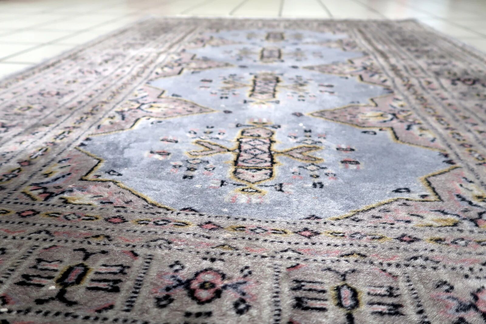 Vintage Uzbek Bukhara handmade rug 95 cm x 147 cm 1950s