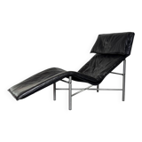 Chaise Longue Skye en Cuir Noir par Tord Björklund pour Ikea, Suède, 1980