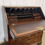 English Georgian donkey desk from the 19th century, mahogany and oak.
