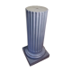 Monumental Ionic column foot in painted wood, 96 cm