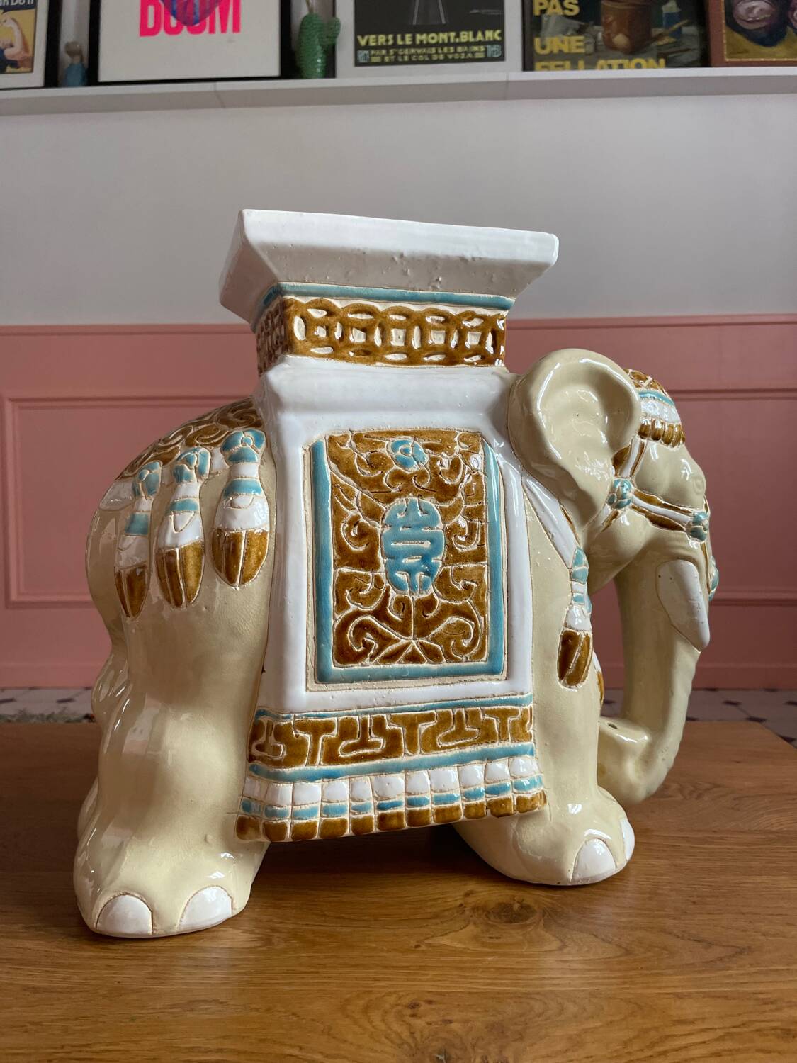 Ceramic elephant plant holder